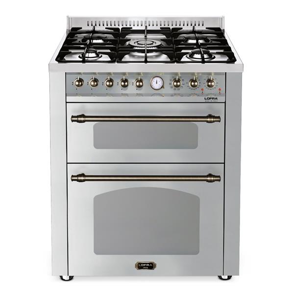 LOFRA - DOLCEVITA - DOUBLE OVEN 70 cm - RSUD 76 MFTE/ CI - Stainless Steel - Bronze Finish