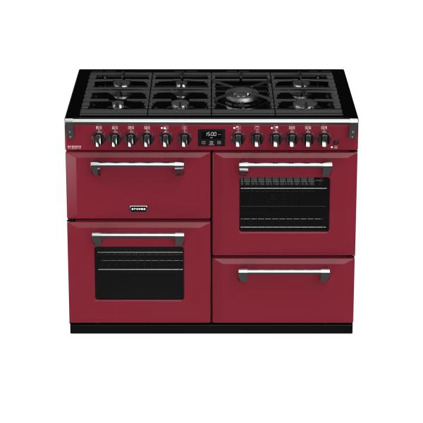 STOVES RICHMOND Deluxe S1100 DF GAS CB Chili Red/Chrom